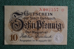 10 пфеннигов Delitzsch (Делич), 1917 год, Саксония, Германия