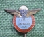 Знак, значок "4-й Чемпионат мира по парашютному спорту Братислава 1958", Чехословакия, гор. эмаль