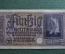 50 марок рейхсмарок 1939 - 1945 год, Германия