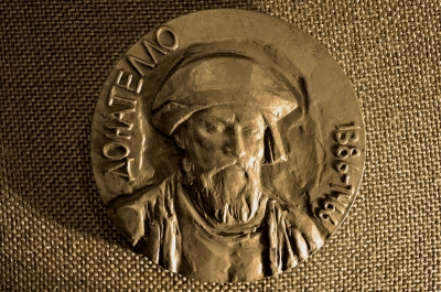 Настольная медаль "600 лет со дня рождения Донателло" Ленинградский монетный двор.