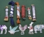 Елочные игрушки картонаж, хлопушки СССР, 10 игрушек одним лотом.