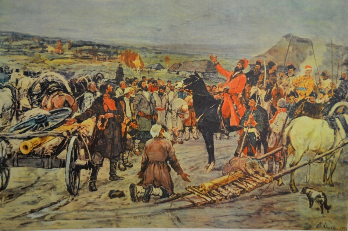 Захват пугачева. Восстание пугачёва. Крестьянское войско Емельяна Пугачева 1773.
