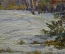  Картина "Зимний лес". Автор Бусыгина Людмила. Оргалит, масло. 1989 год.