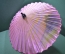 Зонтик дамский, винтажный. Розовая ткань, бамбук. Вторая половина XX века, Китай.